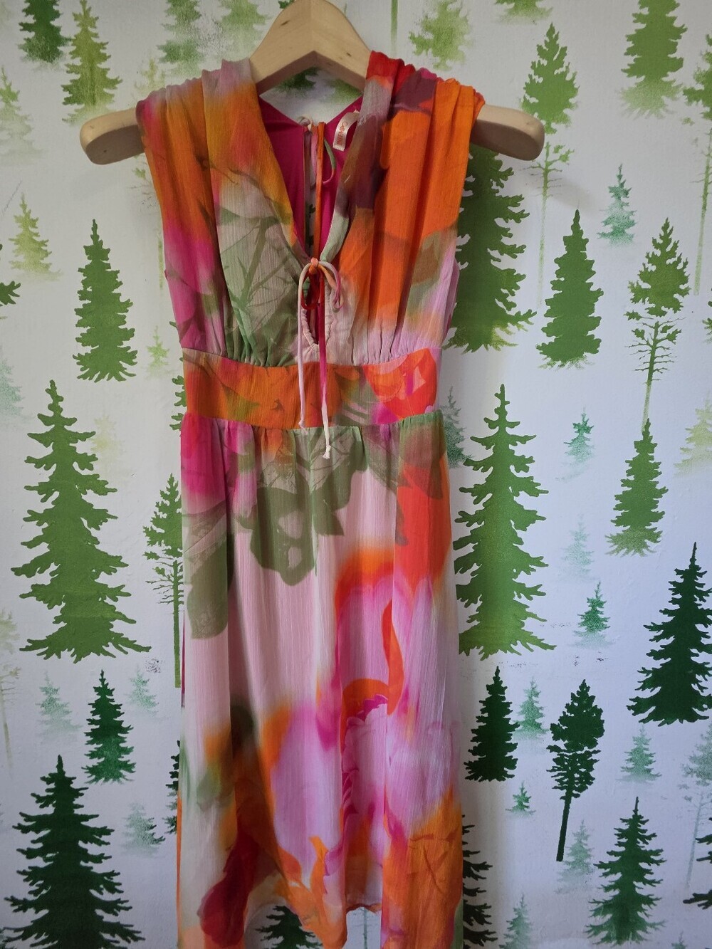 Intempo Handkerchief Sleeveless Maxi Dress.